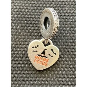 Pandora sterling silver "Hocus Pocus" dangle charm Enamel Witch Hat Bats